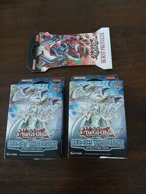 2 Konami Yu-Gi-Oh! Blue-Eyes White Destiny Structure Deck -plus Bonus Pack!